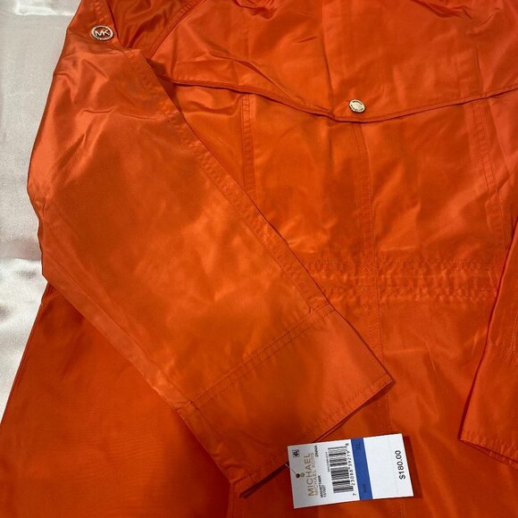 Michael Kors Hooded Anorak Jacket Waist Zip Front Pockets Lined Coat,Size XL,NEW - Picture 14 of 16